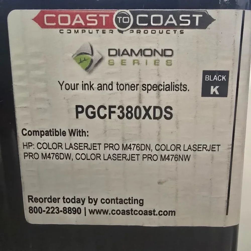 CF380A Black Toner Fits for HP 312A Color Laserjet Pro MFP M476nw M476dn M476dw